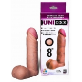 Фаллическая насадка для страпона UNICOCK 8  - 20 см. - LOVETOY (А-Полимер) - купить с доставкой в Якутске