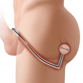 Кольцо на пенис с анальным стимулятором Stainless Steel Anal Hook   Cock Ring - BlueLine - в Якутске купить с доставкой