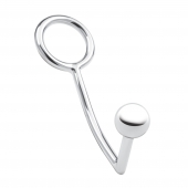 Кольцо на пенис с анальным стимулятором Stainless Steel Anal Hook   Cock Ring - BlueLine - в Якутске купить с доставкой
