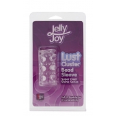 Прозрачная насадка на пенис с шипами и бугорками JELLY JOY LUST CLUSTER CLEAR - Dream Toys - в Якутске купить с доставкой