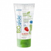 Гель-смазка на водной основе с ароматом клубники BioGlide - 80 мл. - Joy Division - купить с доставкой в Якутске