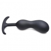 Черный массажер простаты с утяжелителями Premium Silicone Weighted Prostate Plug Large - 18,8 см. - XR Brands - в Якутске купить с доставкой