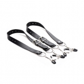 Ремни с зажимами для половых губ Spread Labia Spreader Straps with Clamps - XR Brands - купить с доставкой в Якутске