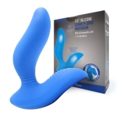 Синий вибромассажер простаты 3,5’’ Curve P-spot Massager - 12 см. - Erokay - в Якутске купить с доставкой