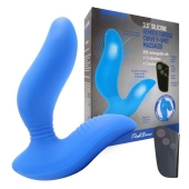 Синий вибромассажер простаты 3,5’’ Remote Control Curve P-spot Massager - 12 см. - Erokay - в Якутске купить с доставкой