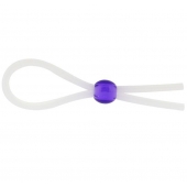 Прозрачное лассо с фиолетовой бусиной SILICONE COCK RING WITH BEAD LAVENDER - NMC - в Якутске купить с доставкой