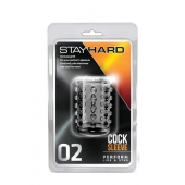 Прозрачная насадка на пенис с шишечками STAY HARD COCK SLEEVE 02 CLEAR - Blush Novelties - в Якутске купить с доставкой