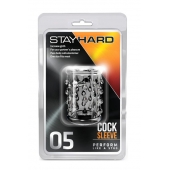 Прозрачная насадка с капельками STAY HARD COCK SLEEVE 05 CLEAR - Blush Novelties - в Якутске купить с доставкой