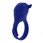 Синее эрекционное виброкольцо с клиторальной подушечкой и пультом ДУ Adjustable Fun Ring - Zero Tolerance - в Якутске купить с доставкой