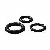 Набор из 3 черных эрекционных колец Babooom Ring Set - Adrien Lastic - в Якутске купить с доставкой