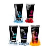 Набор из 5 лубрикантов JUJU (увлажняющий, Hot+, Long, Anal, малина) - JuJu - купить с доставкой в Якутске