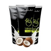 Набор из 3 съедобных лубрикантов JUJU со вкусом кокоса - JuJu - купить с доставкой в Якутске