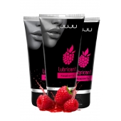 Набор из 3 съедобных лубрикантов JUJU со вкусом малины - JuJu - купить с доставкой в Якутске