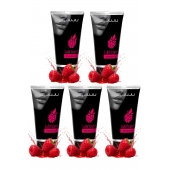 Набор из 5 съедобных лубрикантов JUJU со вкусом малины - JuJu - купить с доставкой в Якутске