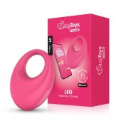 Розовое интерактивное эрекционное виброкольцо Leo - Easy toys - в Якутске купить с доставкой