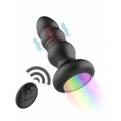 Черная анальная вибропробка с фрикционным механизмом и LED-подсветкой - 12,5 см. - Secwell в Якутске Черная анальная вибропробка с фрикционным механизмом и LED-подсветкой - 12,5 см. - Secwell