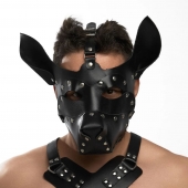 Черная кожаная маска «Собака» - Crazy Handmade - купить с доставкой в Якутске Черная кожаная маска «Собака» - Crazy Handmade - купить с доставкой в Якутске