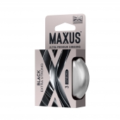 Черные утолщенные презервативы MAXUS Extra Strong с железным кейсом - 3 шт. - Maxus - купить с доставкой в Якутске
