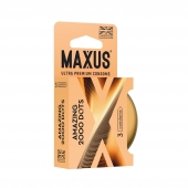 Точечные презервативы MAXUS 2000 Amazing Dots с железным кейсом - 3 шт. - Maxus - купить с доставкой в Якутске