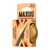 Точечные презервативы MAXUS 2000 Amazing Dots с железным кейсом - 3 шт. - Maxus - купить с доставкой в Якутске