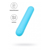 Голубая силиконовая перезаряжаемая вибропуля Murr - 10 см. - A-toys купить в Якутске с доставкой в Orgasmix.ru Голубая силиконовая перезаряжаемая вибропуля Murr - 10 см. - A-toys