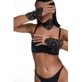 Фигурный набор для БДСМ-игр с узорами и золотистой фурнитурой - Crazy Handmade - купить с доставкой в Якутске Фигурный набор для БДСМ-игр с узорами и золотистой фурнитурой - Crazy Handmade - купить с доставкой в Якутске