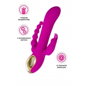 Лиловый тройной вибратор Trinny - 21,5 см. - A-toys купить в Якутске с доставкой в Orgasmix.ru Лиловый тройной вибратор Trinny - 21,5 см. - A-toys