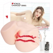 Мастурбатор-полуторс с двойным слоем материала и вибрацией Jenny Onahole Real Vagina - KOKOS - в Якутске купить с доставкой Мастурбатор-полуторс с двойным слоем материала и вибрацией Jenny Onahole Real Vagina - KOKOS - в Якутске купить с доставкой