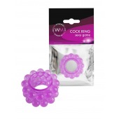 Лиловое эрекционное кольцо с 2 рядами стимулирующих шариков - Erowoman-Eroman - в Якутске купить с доставкой