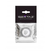 Эластичное эрекционное кольцо с длинными черными «ресничками» - Sextaz - в Якутске купить с доставкой