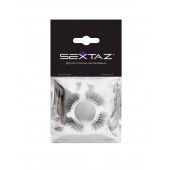 Эластичное кольцо с «ресничками» и 4 шариками - Sextaz - в Якутске купить с доставкой