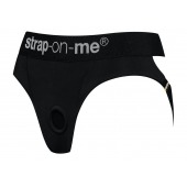 Черные трусики для насадок Heroine Lingerie Harness - size XL - Strap-on-me - купить с доставкой в Якутске