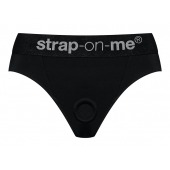 Черные трусики для насадок Heroine Lingerie Harness - size XL - Strap-on-me - купить с доставкой в Якутске