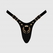 Черный пояс для фиксации насадок Strap-On-Me Leatherette Harness Fabulous - Strap-on-me - купить с доставкой в Якутске