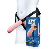 Мужской полый страпон на регулируемых ремешках - 22 см. - Sex Expert - купить с доставкой в Якутске