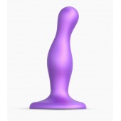 Фиолетовая насадка Strap-On-Me Dildo Plug Curvy size S - Strap-on-me - купить с доставкой в Якутске