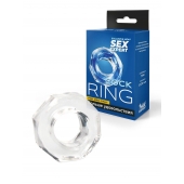 Прозрачное эрекционное кольцо в форме гайки - Sex Expert - в Якутске купить с доставкой