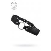 Черный кожаный чокер-ошейник со скруглёнными углами - Pecado - купить с доставкой в Якутске