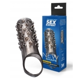 Дымчатая насадка на пенис с выпуклостями - 12 см. - Sex Expert - в Якутске купить с доставкой