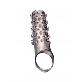 Дымчатая насадка на пенис с шипами и выпуклостями - 12 см. - Sex Expert - в Якутске купить с доставкой