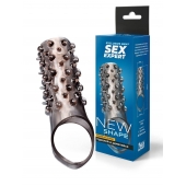 Дымчатая насадка на пенис с шипами и выпуклостями - 12,5 см. - Sex Expert - в Якутске купить с доставкой