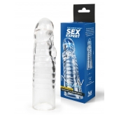 Прозрачная закрытая насадка на член - 15 см. - Sex Expert - в Якутске купить с доставкой
