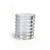 Прозрачная сквозная насадка на пенис с ребрышками - Sex Expert - в Якутске купить с доставкой