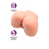 Телесный мастурбатор в форме попки с 2 любовными входами - No Name - в Якутске купить с доставкой