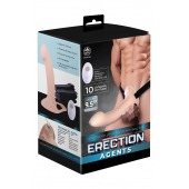 Телесный полый страпон с вибрацией Erection Agents - 24,1 см. - NMC - купить с доставкой в Якутске