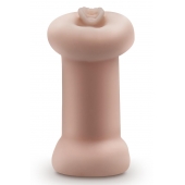 Телесный люминесцентный двусторонний мастурбатор Tasha - Blush Novelties - в Якутске купить с доставкой