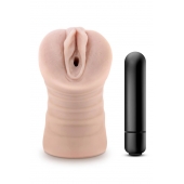 Телесный мастурбатор-вагина Ayumi с вибрацией - Blush Novelties - в Якутске купить с доставкой