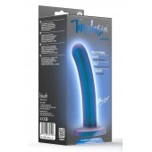 Синяя насадка с гладкой поверхностью Surrender 5.75 Inch Intermediate Pegging Dildo - 14,6 см. - Blush Novelties - купить с доставкой в Якутске