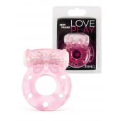 Розовое эрекционное виброкольцо с бабочкой - 1137 - в Якутске купить с доставкой