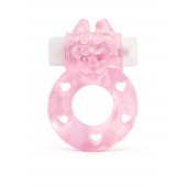 Розовое эрекционное виброкольцо в форме зайчика - 1137 - в Якутске купить с доставкой